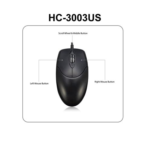 3 Button Desktop Optical Scroll Mouse (USB) - Adesso