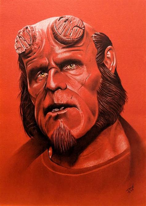 Hellboy Drawing by JPW Artist