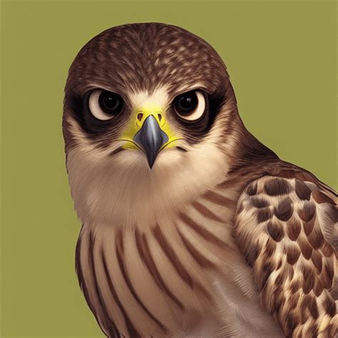 Baby Falcon Animal Portrait · Creative Fabrica