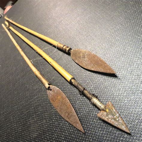 vintage bamboo arrow spear primitive hunting lot 3 | Arrow spear ...