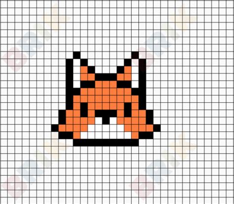 fox | Pixel art pattern, Easy pixel art, Pixel art