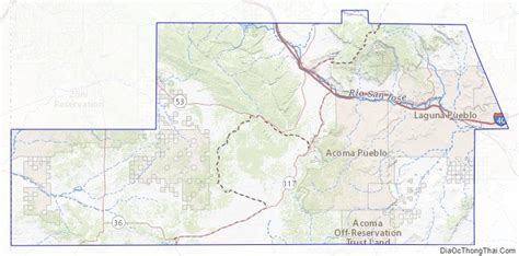 Map of Cibola County, New Mexico - Thong Thai Real