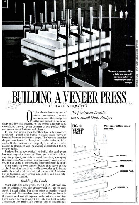 Making Veneer Press • WoodArchivist