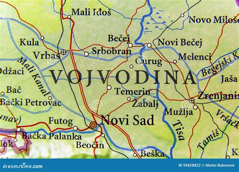 Geographic Map of European Country Serbia and Vojvodina State Autonomy ...