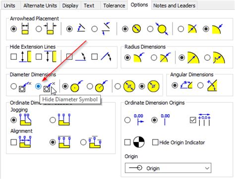 How to remove diameter symbol from drawing dimensions in Inventor