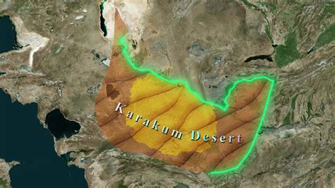 Karakum Desert Map 30813691 Stock Video at Vecteezy