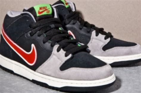 Nike SB Dunk Mid Pro - Black/Red-Grey-White | Complex