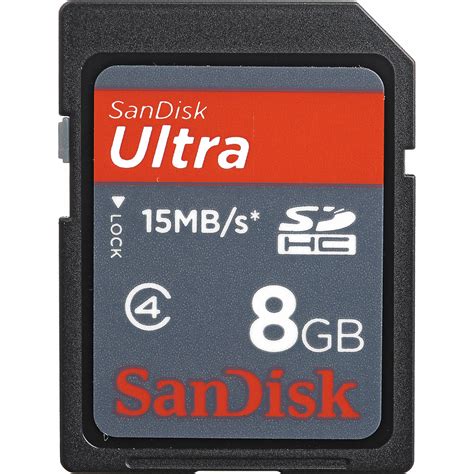 SanDisk 8GB SDHC Memory Card Ultra Class 6 SDSDH-008G-A46 B&H