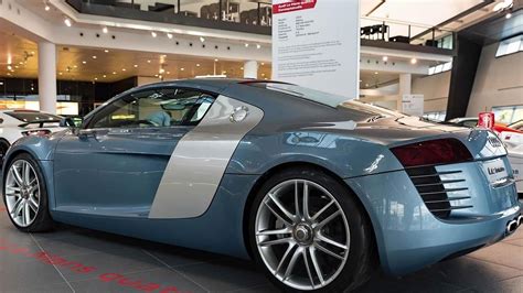 2003 Audi Le Mans quattro concept displayed together with 2015 R8 V10 Plus