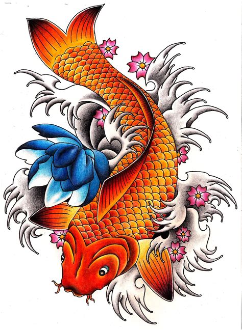 Koi Fish Tattoo Drawing | Free download on ClipArtMag