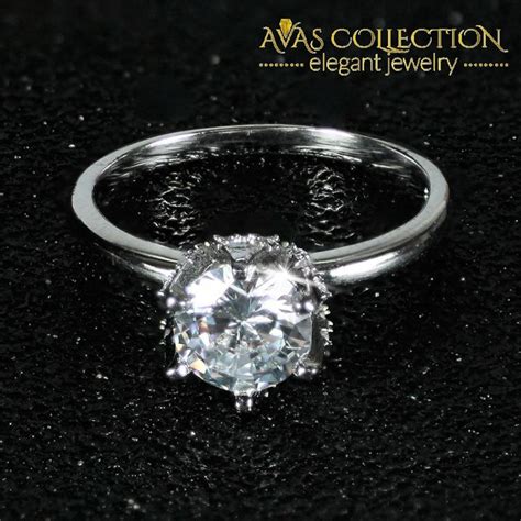 Sofia / New Arrival Solid 925 Sterling Silver Solitaire Ring – Avas ...