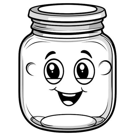 Premium AI Image | a cartoon jar with a face and eyes generative ai