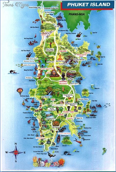 Phuket Map - ToursMaps.com