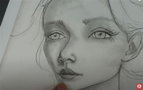 EASY Pencil Shading Techniques on a Whimsical 3/4 Face!! - KAREN ...