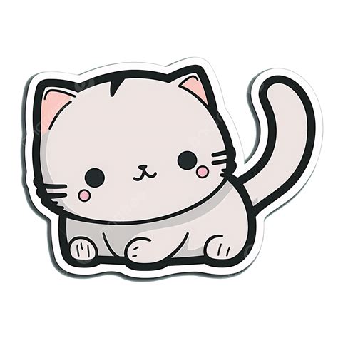 Cute Cat Sticker Cartoon Kitten Kitty, Cat Clipart, Cute Clipart ...