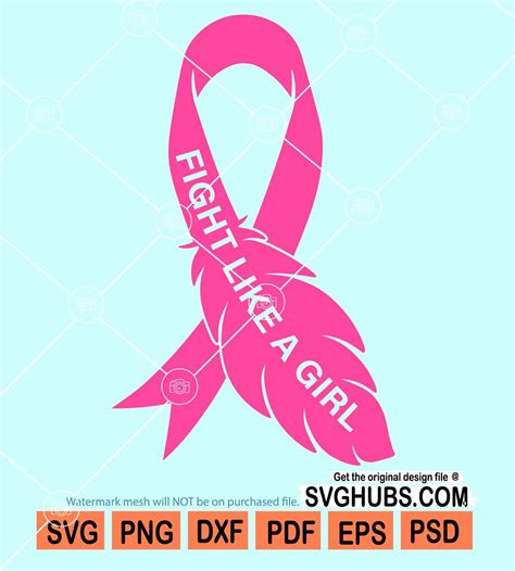 Fight like a girl svg, Pink ribbon svg, Breast cancer awareness svg ...