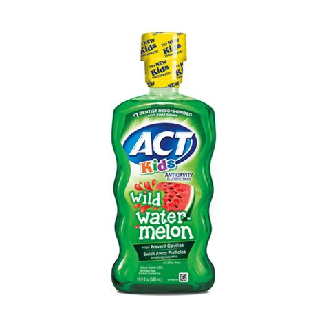 ACT Kids Anti-Cavity Wild Watermelon Fluoride Mouthwash - Walmart.com ...