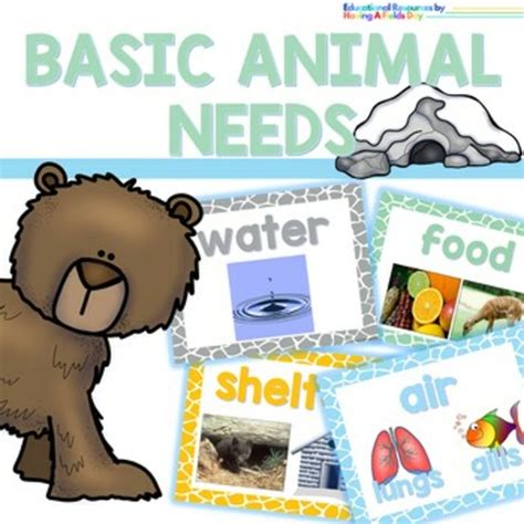 Basic Animal Needs Mini Posters and Worksheets by Having A Fields Day