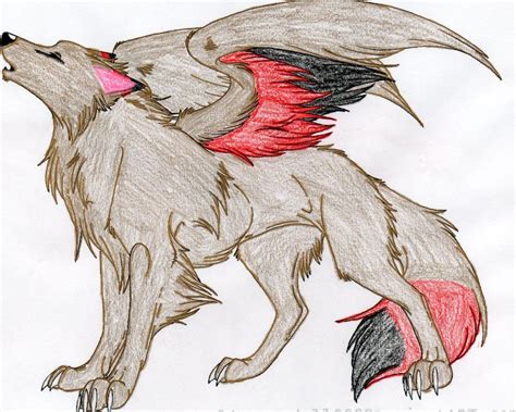 Anime wolf | Wolf colors, Creature drawings, Wolf howling drawing