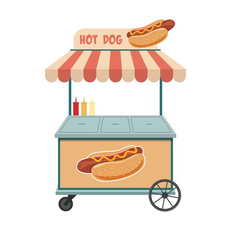 Hot dog street shop 1268740 Vector Art at Vecteezy