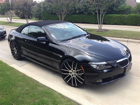 BMW 650i Convertible - Black on 22" Giovanna Kilis wheels | Rides ...