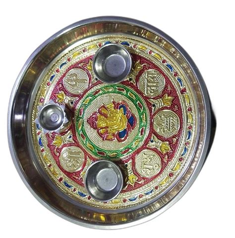 Stainless Steel Decorative Puja Thali at Rs 125/set in New Delhi | ID ...