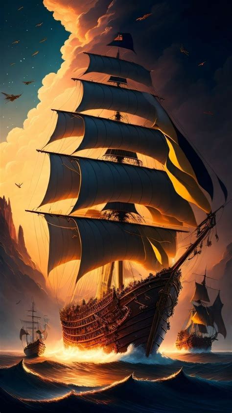 Pirate Ship Wallpaper | Pirate ship art, Ship artwork, Ship art