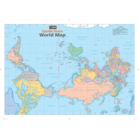 Upside Down World Wall Map - The Map Shop