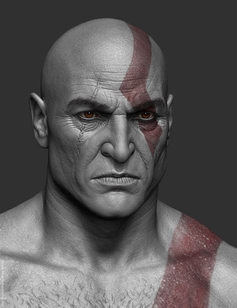 God Of War Kratos Face