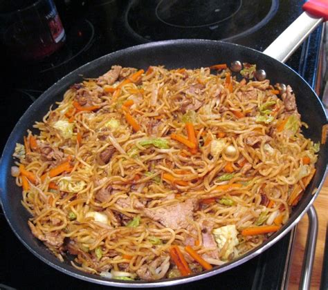 Yakisoba Noodles with Pan Seared Pork Tenderloin, Fresh Cabbage ...