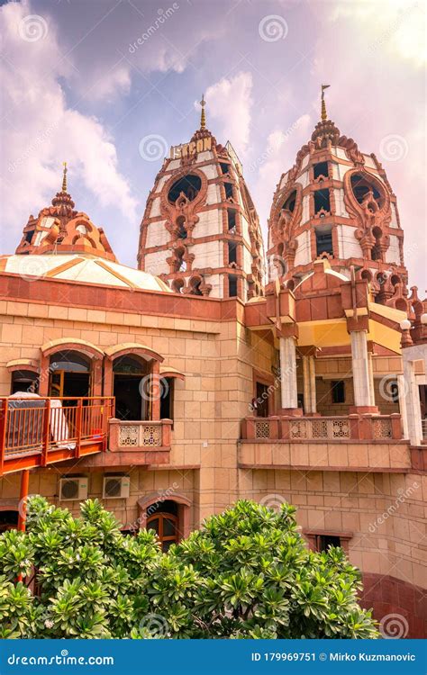 ISKCON Delhi Hindu Temple in New Delhi, India Stock Image - Image of ...