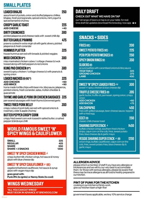 Menu of BrewDog Mid-Town Mumbai, Lower Parel, Mumbai | Dineout