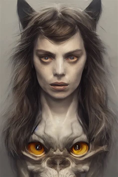 Beautiful non-human creature Portrait painting in the | Stable ...