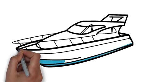 How to Draw a Yacht step by step| Easy Drawing Lessons for Kids - YouTube