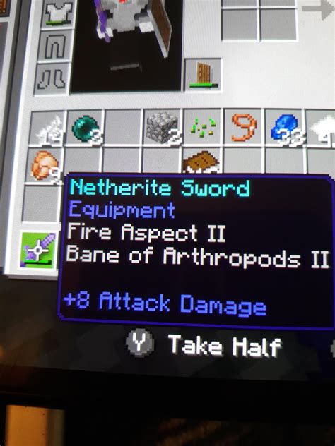 How do i remove bane of arthropods from my sword on switch (not labled ...