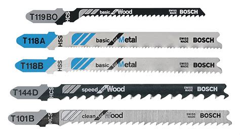 BOSCH Jig Saw Blade Set, T Shank Blade Shank Type, 10, 11/14, 17/4, 20 ...