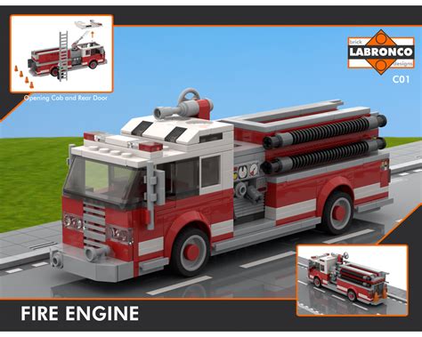 LEGO MOC C01 - Fire Engine by Labronco Brick Designs | Rebrickable ...