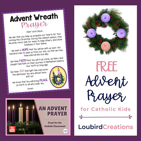 Free Advent Prayer for Catholic Kids - Loubird Creations