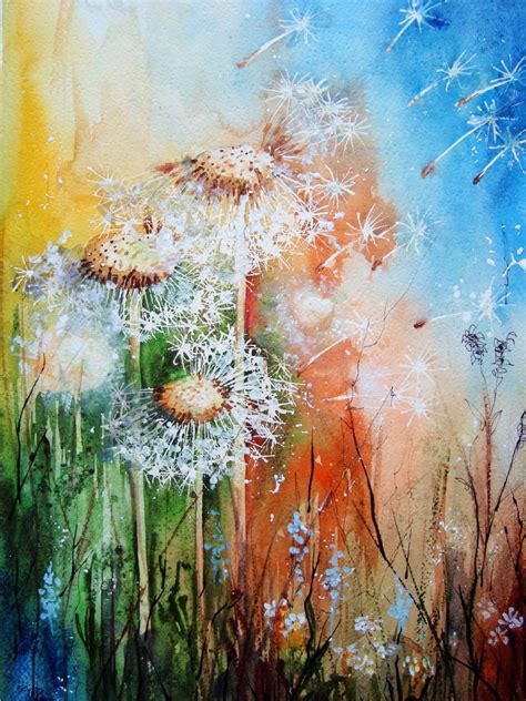 Watercolour Florals: Dandelion Heads