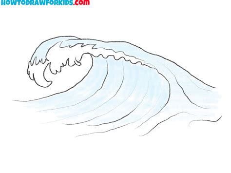 How to Draw an Ocean Wave - Easy Drawing Tutorial For Kids