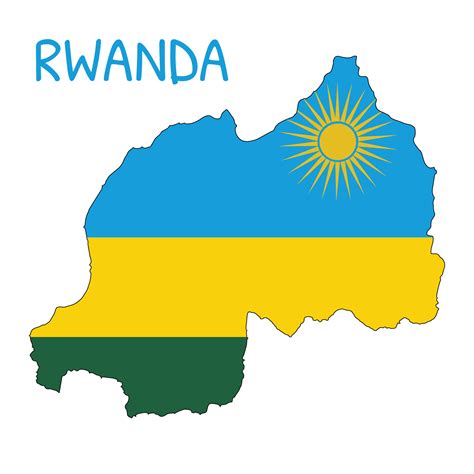 Rwanda National Flag Shaped as Country Map 33886473 Vector Art at Vecteezy