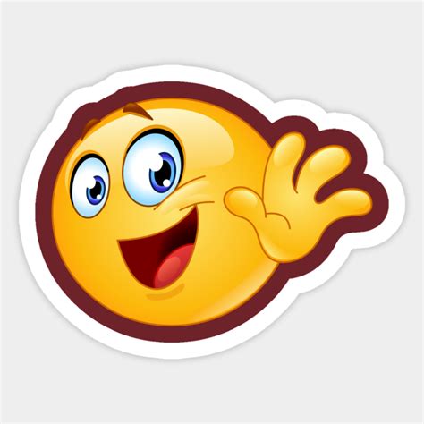 Bye Emoji Emoticon - Emoji - Sticker | TeePublic