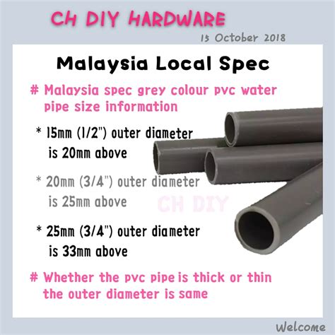 Malaysia spec 15mm (1/2") Grey colour PVC water pipe / PVC Pipe | Lazada