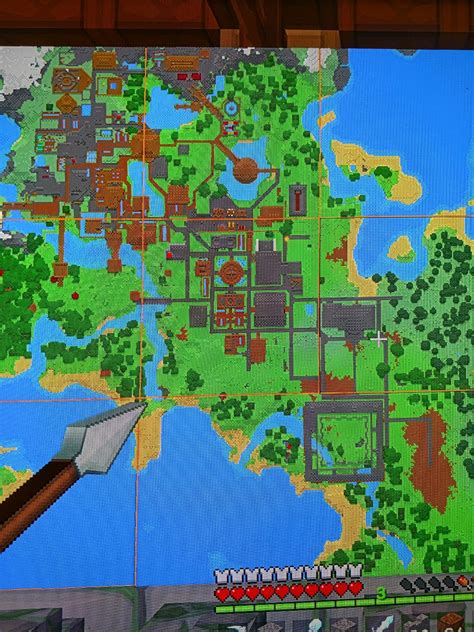 Our town map (Survival) : r/Minecraft