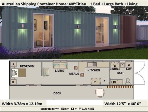 40 Foot Shipping Container Home Blueprints Best Selling | Etsy