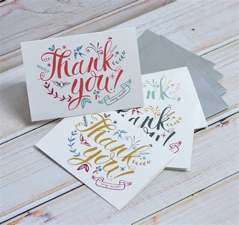 Thank You Cards By Oakdene Designs