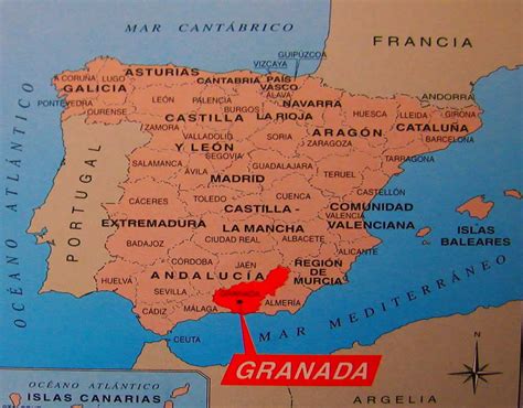 GRANADA SPAIN MAP - Imsa Kolese