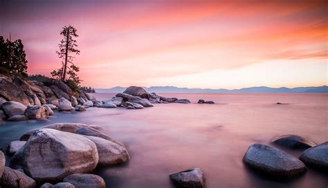 Download Sky Lake Nature Lake Tahoe 4k Ultra HD Wallpaper by Dennis Liang