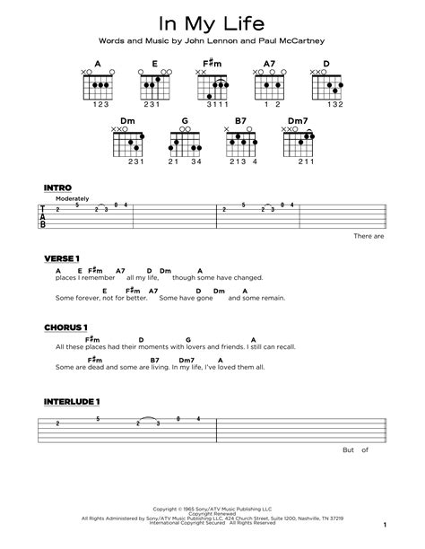 In My Life by The Beatles - Really Easy Guitar - Guitar Instructor