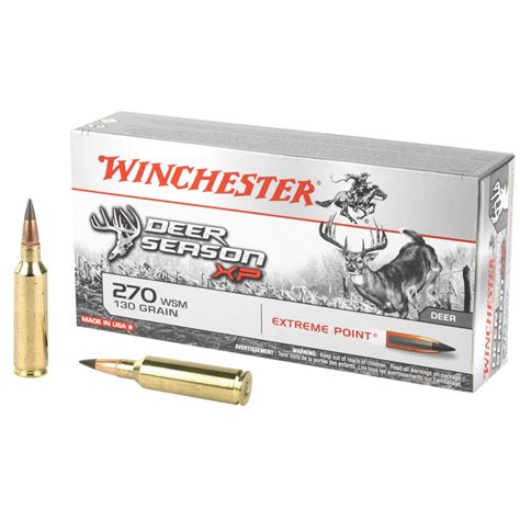 Winchester Deer Season 270 WSM 130gr Extreme Point Polymer Tip, 270 ...